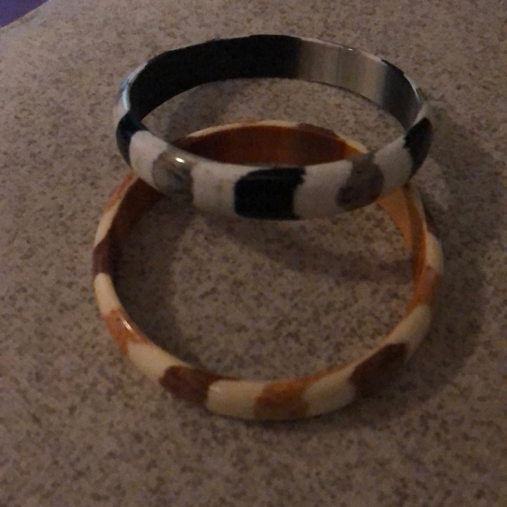 Two plastic bangles